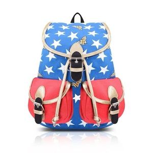WONDER WOMAN LOGO KNAPSACK BAG BACK PACK